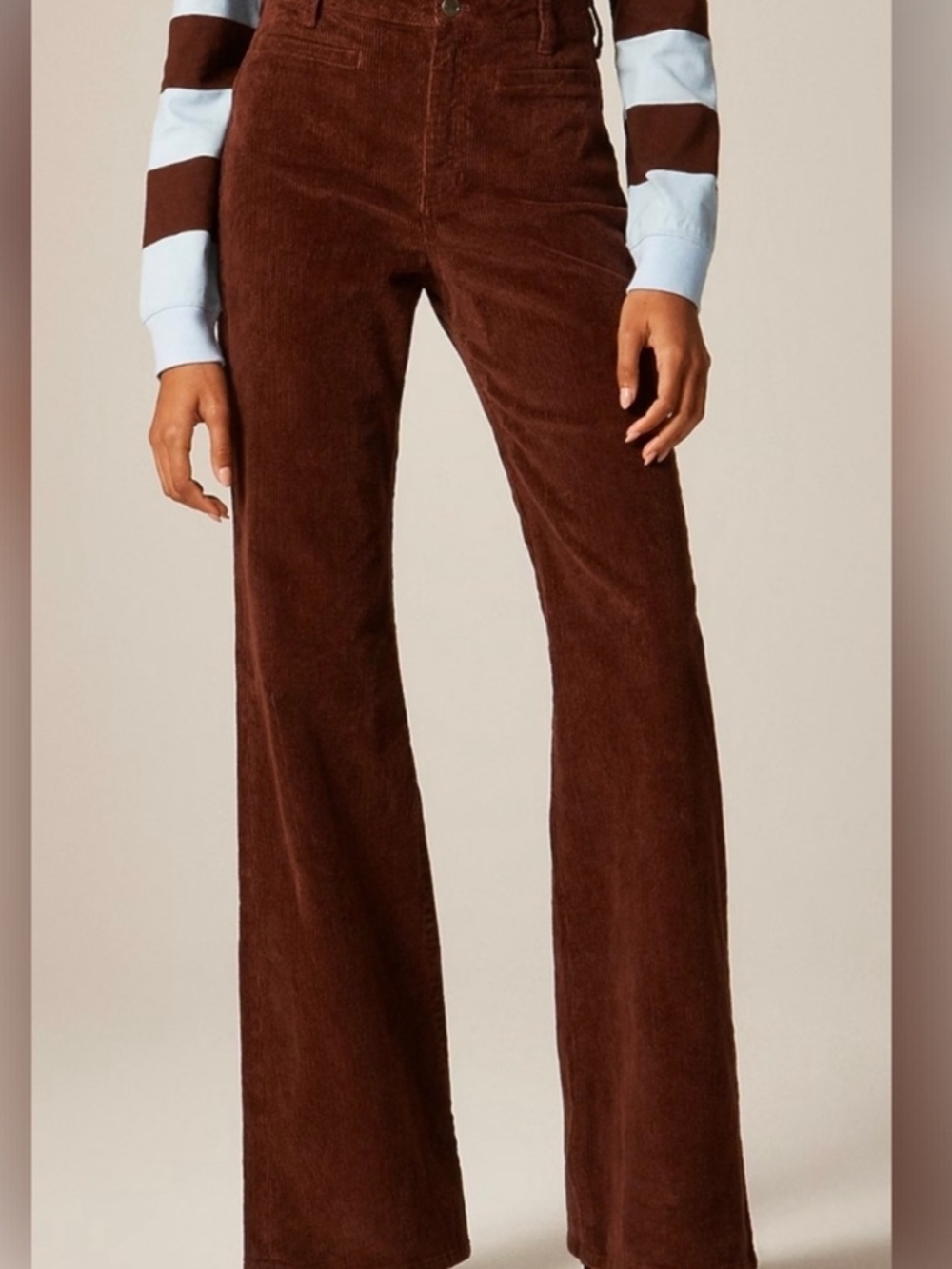 J. Crew Dark Brown Corduroy Flared Pants